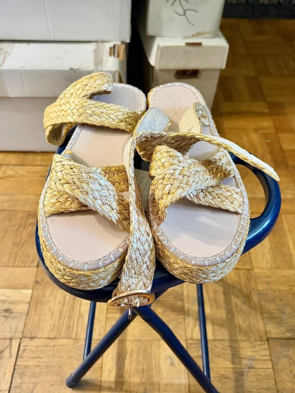 Women's ASOS Design Raffia Espadrilles - size 12W - NEW